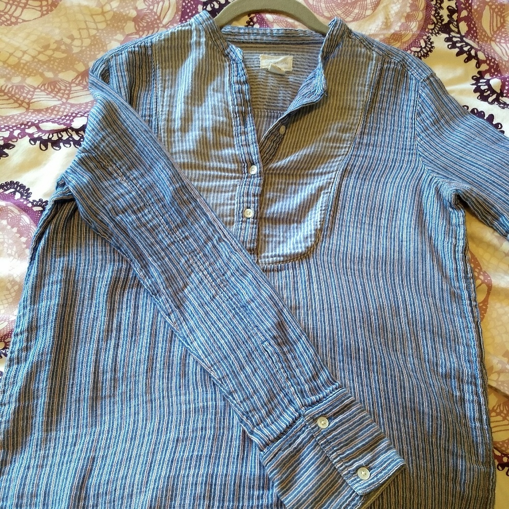 Caslon cotton striped tunic